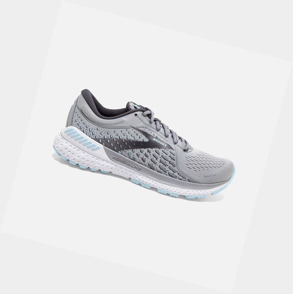 Chaussures Running Route Brooks Adrenaline GTS 21 Femme Bleu Clair | IYWA79832