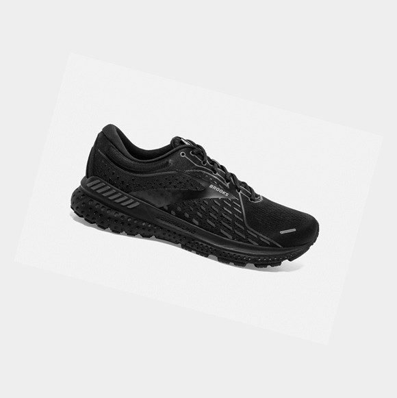 Chaussures Running Route Brooks Adrenaline GTS 21 Homme Noir Noir | QMUS59061