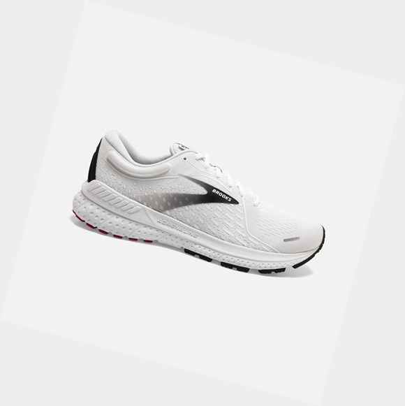 Chaussures Running Route Brooks Adrenaline GTS 21 Homme Blanche Noir Rouge | QUNY94586