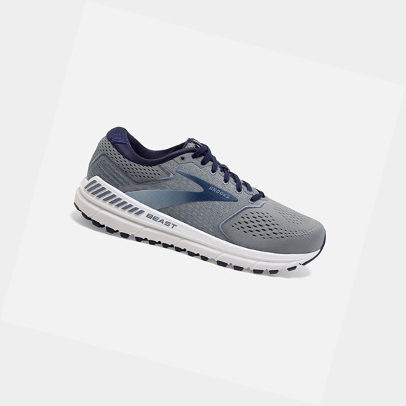 Chaussures Running Route Brooks Beast '20 Homme Bleu Grise | XKCI89405