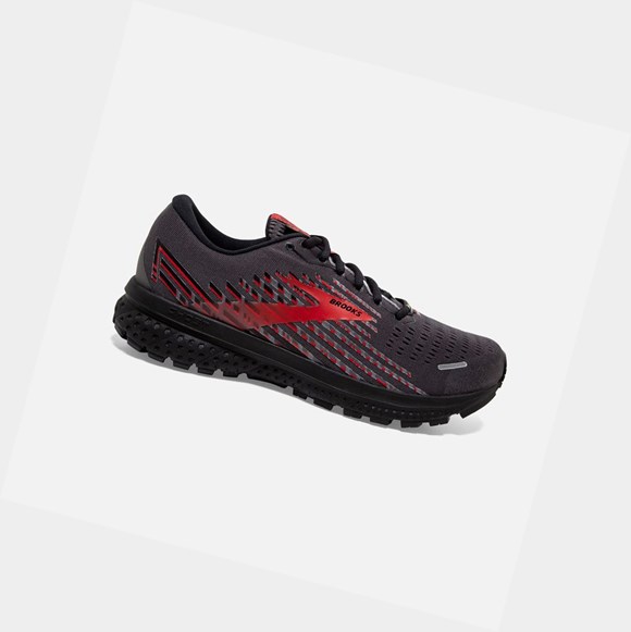 Chaussures Running Route Brooks Ghost 13 GTX Homme Noir Rouge | DYOU26318