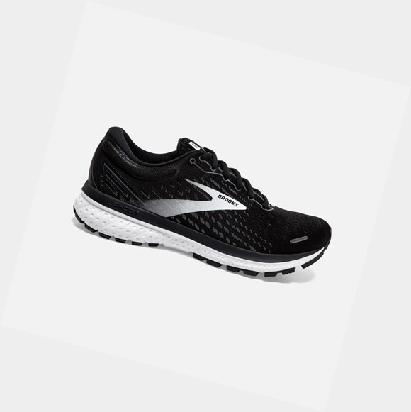 Chaussures Running Route Brooks Ghost 13 Femme Noir Blanche | HFEI83402