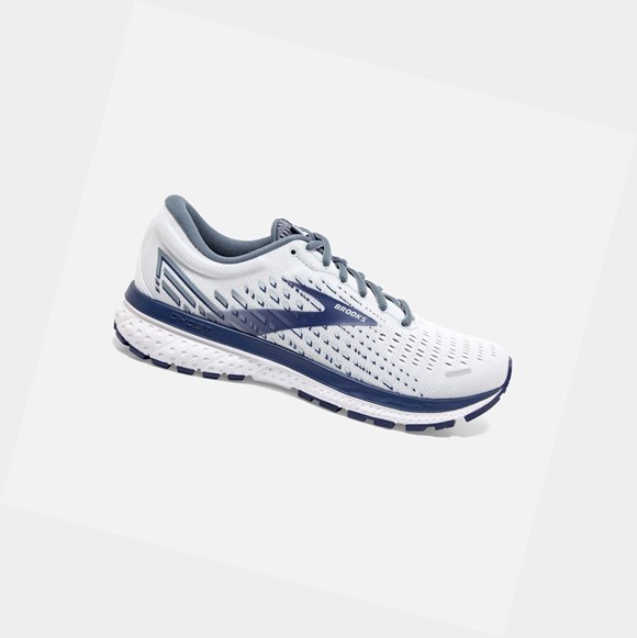 Chaussures Running Route Brooks Ghost 13 Homme Blanche Grise Noir | IUAM50846
