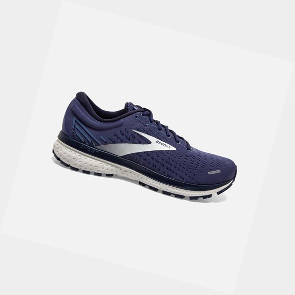Chaussures Running Route Brooks Ghost 13 Homme Noir Grise Bleu Marine | KXGN64852