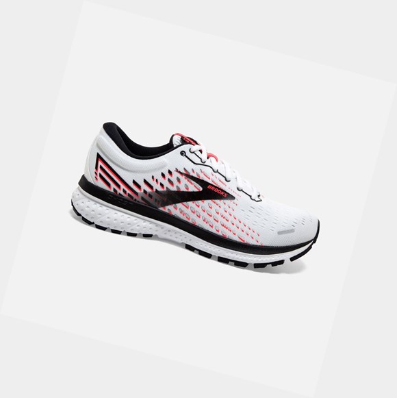 Chaussures Running Route Brooks Ghost 13 Femme Blanche Rose Noir | STDE48290