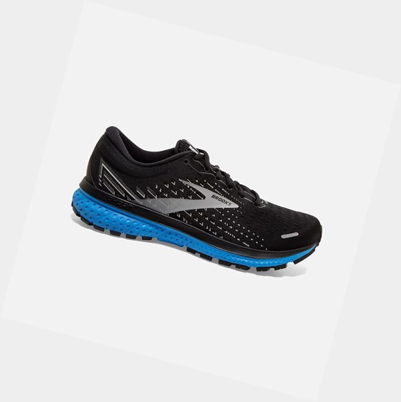 Chaussures Running Route Brooks Ghost 13 Homme Noir Grise Bleu | TBKL78326