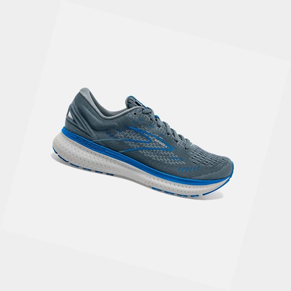 Chaussures Running Route Brooks Glycerin 19 Homme Grise Bleu Foncé | EWDL24879