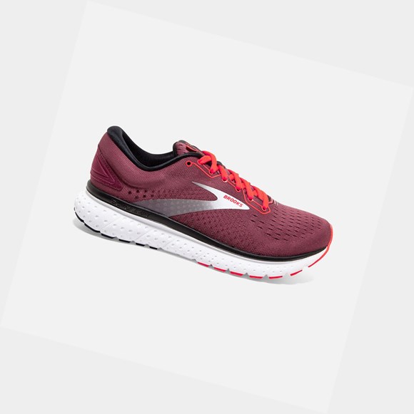 Chaussures Running Route Brooks Glycerin 18 Femme Corail Blanche | HBVY34157