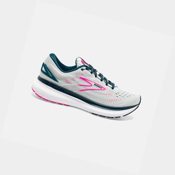 Chaussures Running Route Brooks Glycerin 19 Femme Bleu Marine Rose | HYAN96807