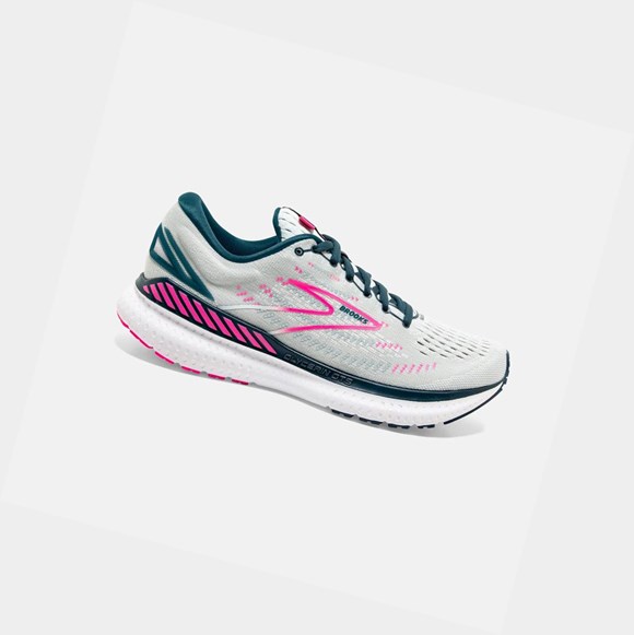 Chaussures Running Route Brooks Glycerin GTS 19 Femme Bleu Marine Rose | JWES45602