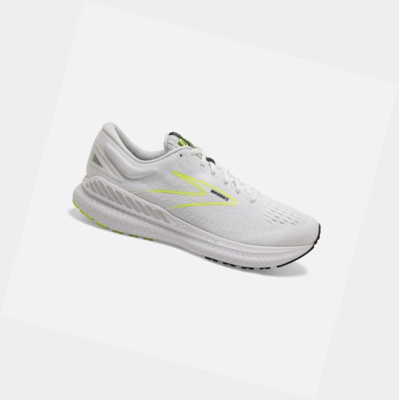 Chaussures Running Route Brooks Glycerin GTS 19 Homme Blanche Noir | NPZG91584