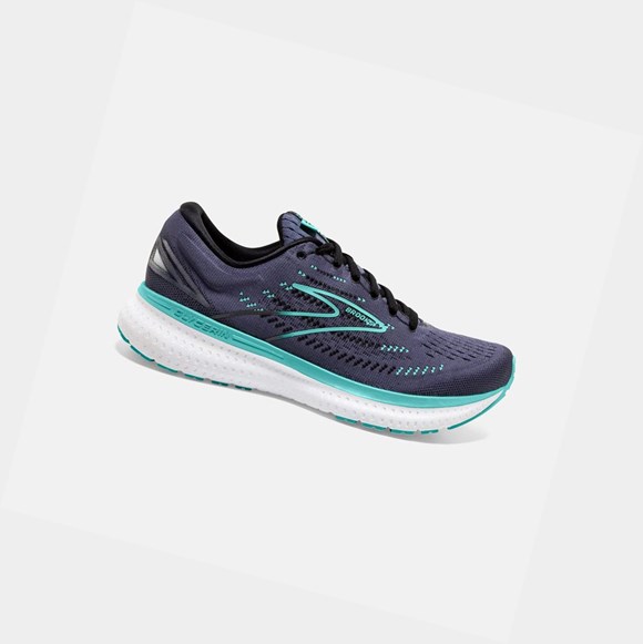 Chaussures Running Route Brooks Glycerin 19 Femme Noir Bleu | NXPG87246