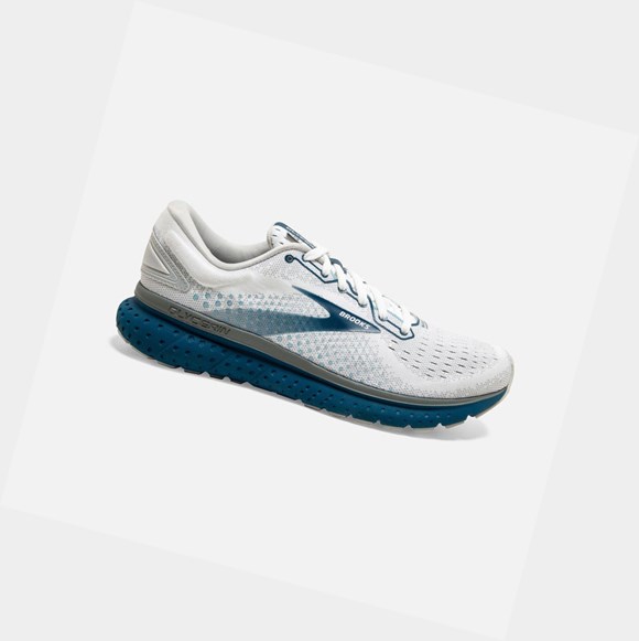 Chaussures Running Route Brooks Glycerin 18 Homme Blanche Grise | TEKF53198