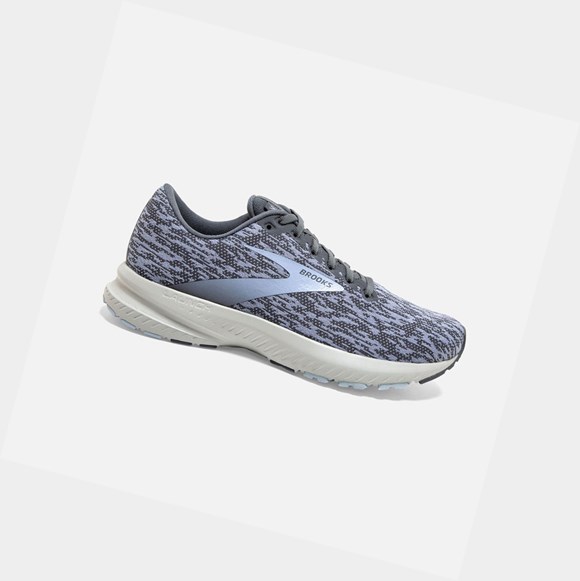 Chaussures Running Route Brooks Launch 7 Femme Grise Bleu | MKIG87459