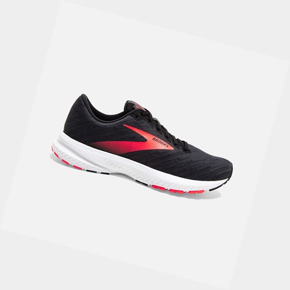 Chaussures Running Route Brooks Launch 7 Femme Noir Corail | MQCW19675
