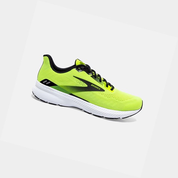 Chaussures Running Route Brooks Launch 8 Homme Noir Blanche | XZYJ27853