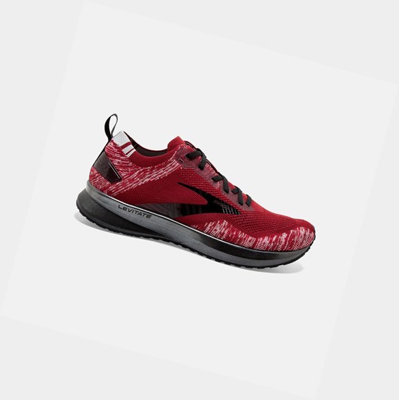 Chaussures Running Route Brooks Levitate 4 Homme Rouge Grise Noir | GHAK21596