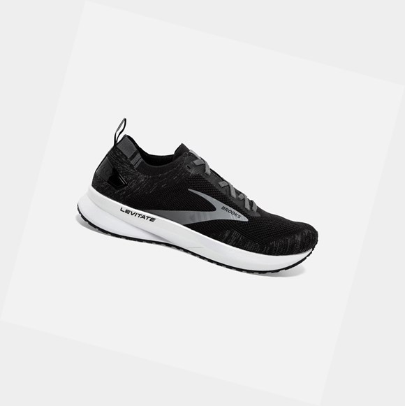 Chaussures Running Route Brooks Levitate 4 Femme Noir Blanche | HOEZ50437