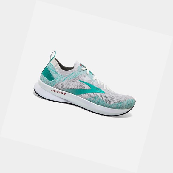 Chaussures Running Route Brooks Levitate 4 Femme Blanche | JTDR82654