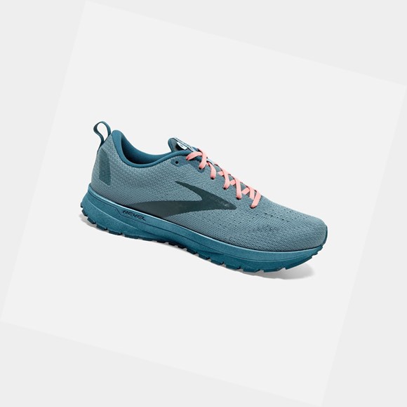 Chaussures Running Route Brooks Revel 4 Femme Bleu | FNSD43829