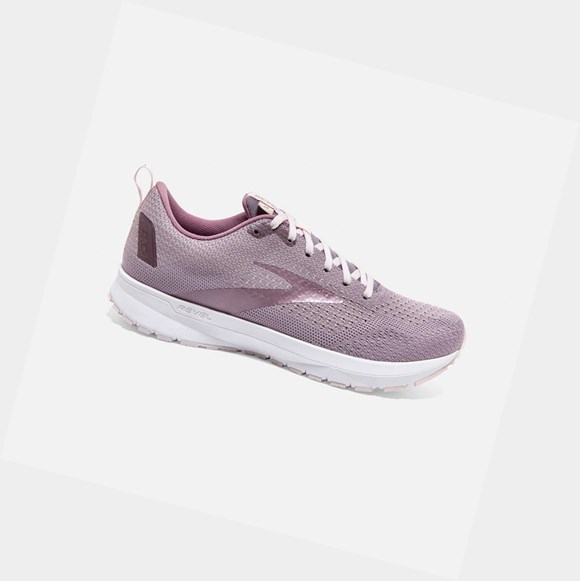Chaussures Running Route Brooks Revel 4 Femme Almond / Metallic / Primrose | MRFZ23917