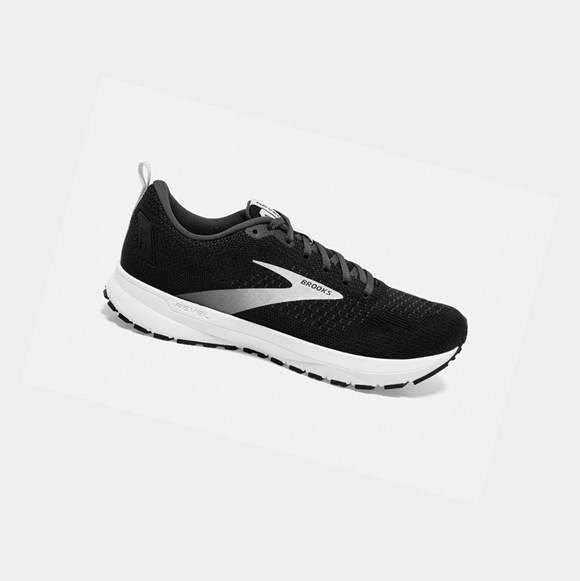 Chaussures Running Route Brooks Revel 4 Homme Noir Argent | SLMP90245