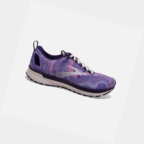 Chaussures Running Route Brooks Revel 4 Femme Violette Noir | TDVF84651