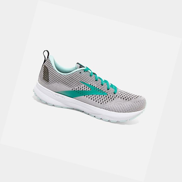 Chaussures Running Route Brooks Revel 4 Femme Grise Noir | UCWN37529