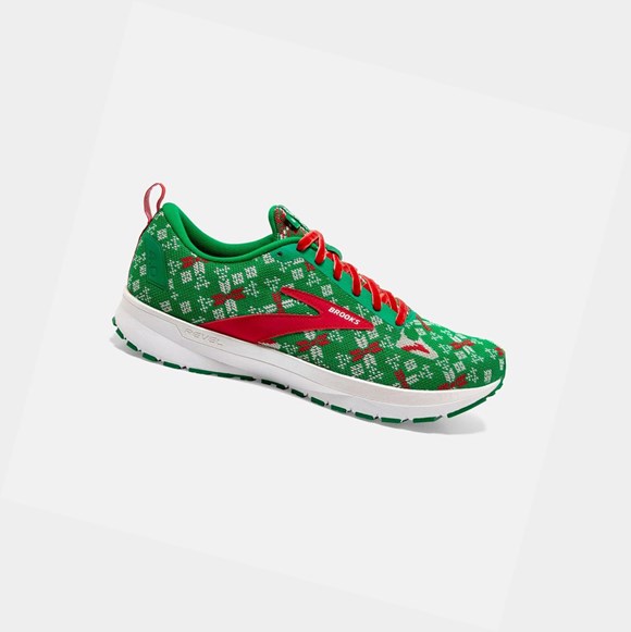 Chaussures Running Route Brooks Revel 4 Femme Vert Rouge Blanche | UIJN52074