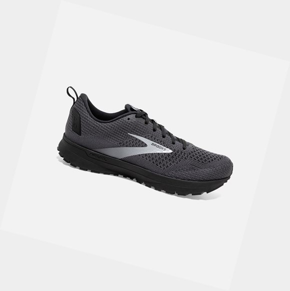 Chaussures Running Route Brooks Revel 4 Homme Noir Grise | VQRO86391