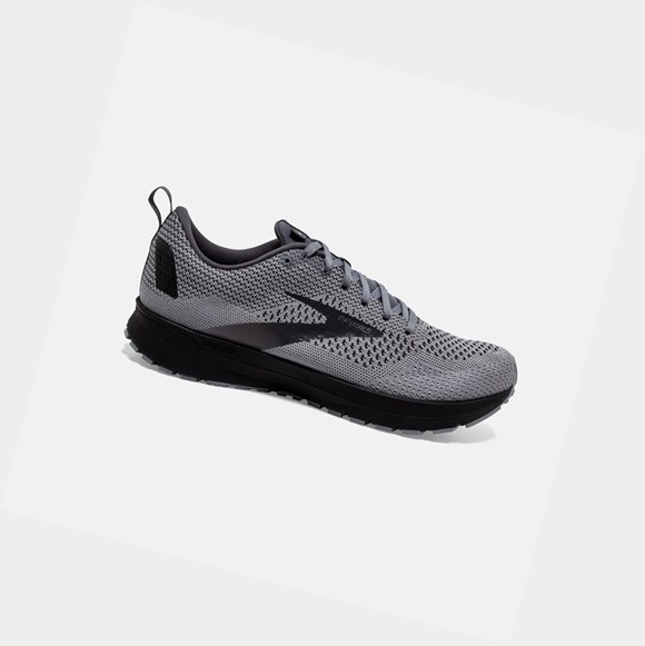 Chaussures Running Route Brooks Revel 4 Homme Grise Noir | YWNF71603