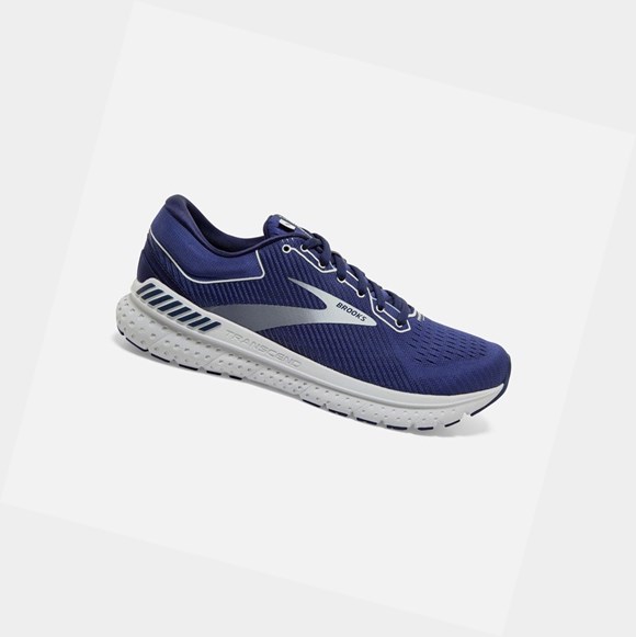 Chaussures Running Route Brooks Transcend 7 Homme Noir Grise Bleu Marine | AXCS35801