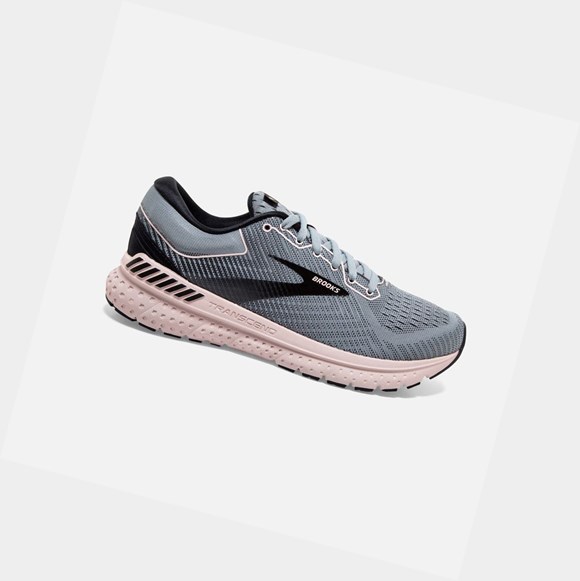 Chaussures Running Route Brooks Transcend 7 Femme Grise Noir | ZVBR98413