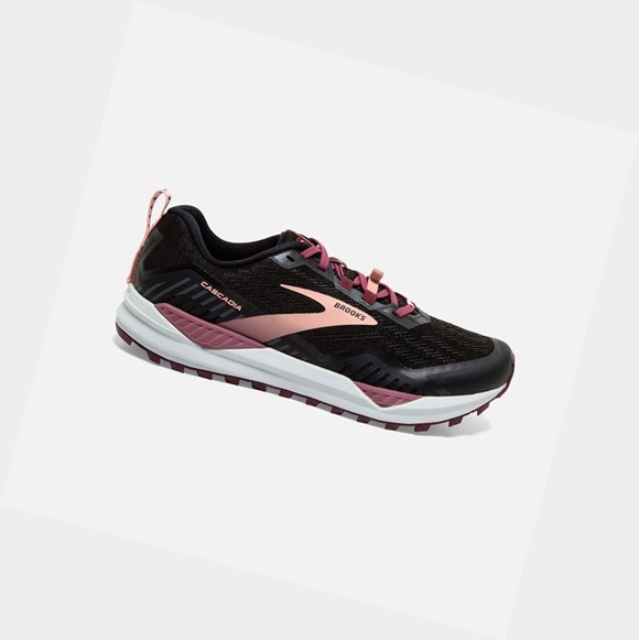 Chaussures Trail Brooks Cascadia 15 Femme Noir Corail | UYZG41670