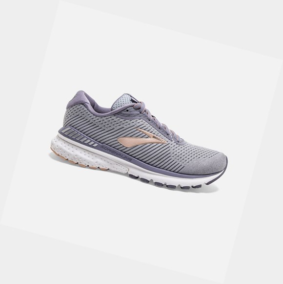 Chaussures de Marche Brooks Adrenaline GTS 20 Femme Grise Blanche | QRIP94105