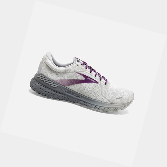 Chaussures de Marche Brooks Adrenaline GTS 21 Femme Blanche Grise | TIKE10479