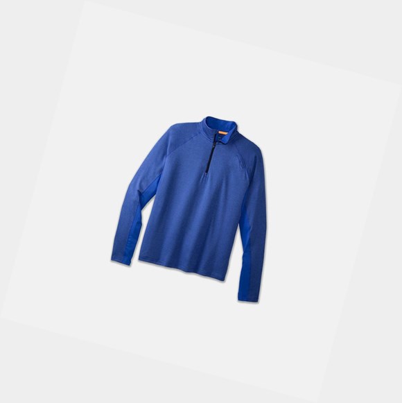 Hauts Brooks Dash 1/2 Zip Homme Bleu | TCND48531