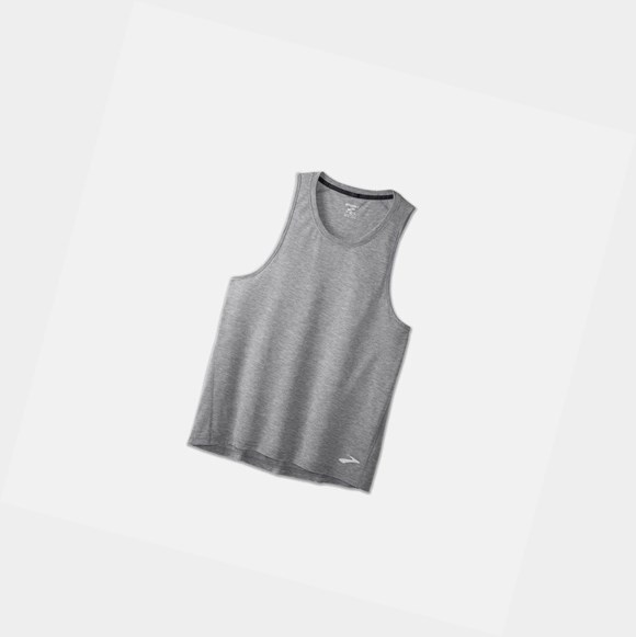 Hauts Brooks Distance Tank Homme Heather Ash | WXRI05397