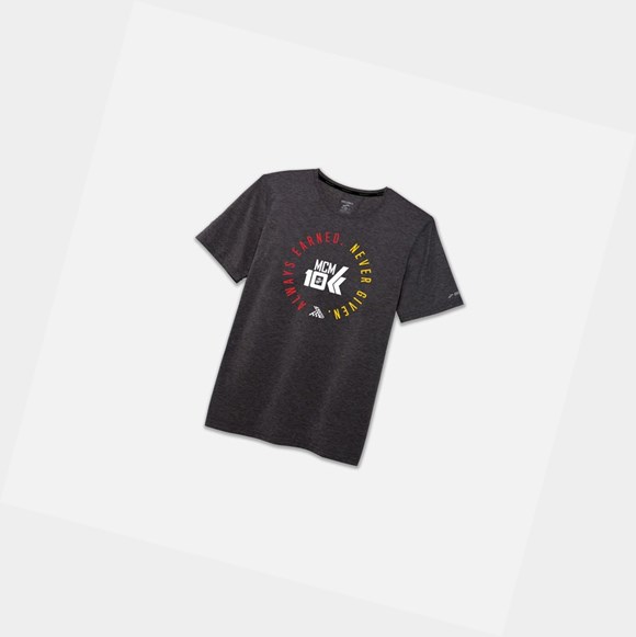 Hauts Brooks MCM20 Distance Graphique Tee Homme Asphalt / 10K | OZRK14293
