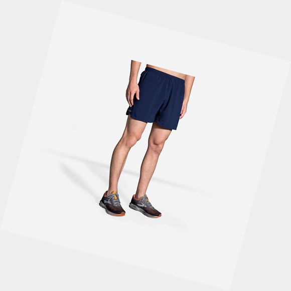 Pantalons Brooks Sherpa 5" Homme Bleu Marine | EXDU91038