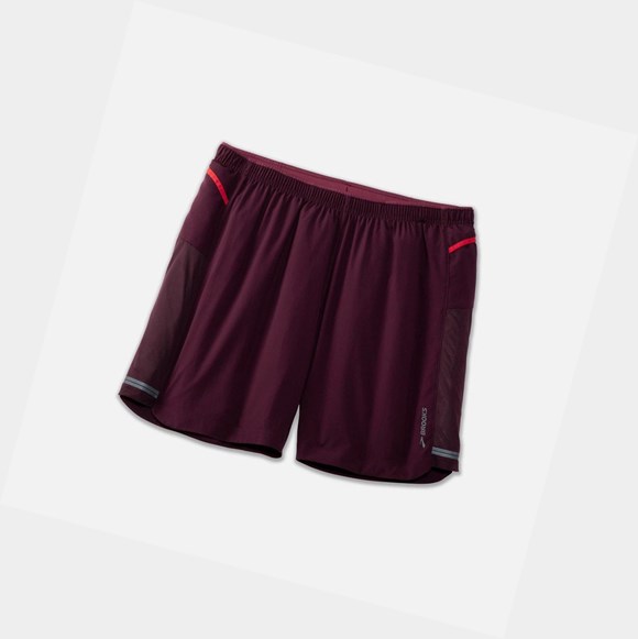 Pantalons Brooks Sherpa 7" 2-in-1 Homme Sangria | QFIU96234