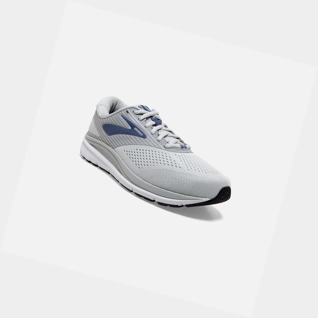Chaussures Running Route Brooks Addiction 14 Femme Oyster / Alloy / Marlin | AUEY62540