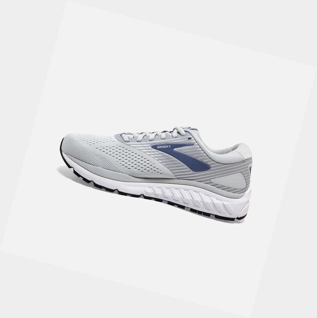 Chaussures Running Route Brooks Addiction 14 Femme Oyster / Alloy / Marlin | AUEY62540