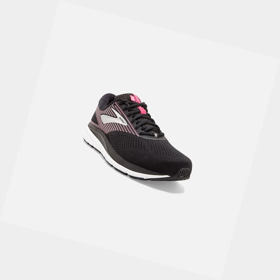 Chaussures Running Route Brooks Addiction 14 Femme Noir Rose Argent | KRZM34586