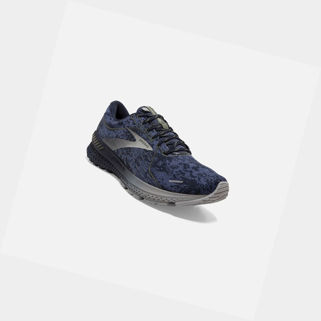 Chaussures Running Route Brooks Adrenaline GTS 21 Homme Bleu Marine Grise | ASNZ04532