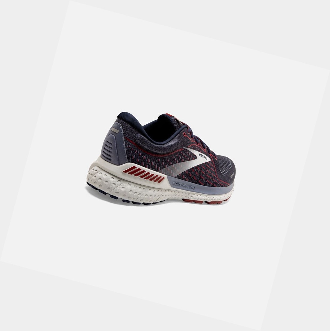 Chaussures Running Route Brooks Adrenaline GTS 21 Homme Grise Rouge | MGOU48375