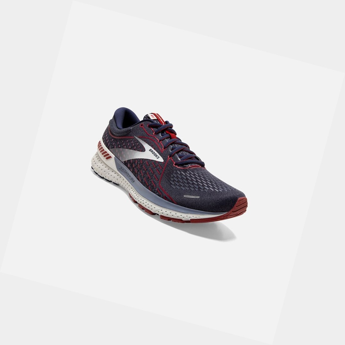Chaussures Running Route Brooks Adrenaline GTS 21 Homme Grise Rouge | MGOU48375