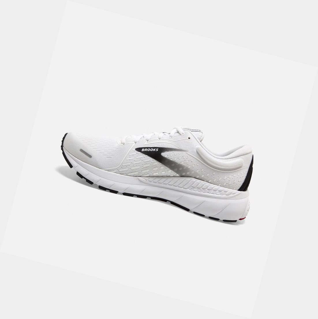 Chaussures Running Route Brooks Adrenaline GTS 21 Homme Blanche Noir Rouge | QUNY94586