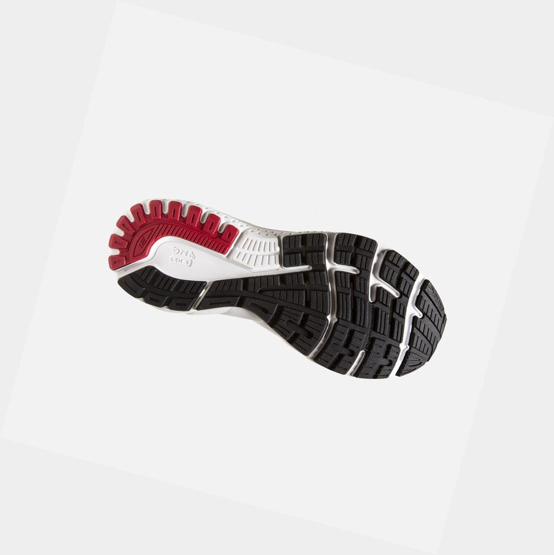 Chaussures Running Route Brooks Adrenaline GTS 21 Homme Blanche Noir Rouge | QUNY94586