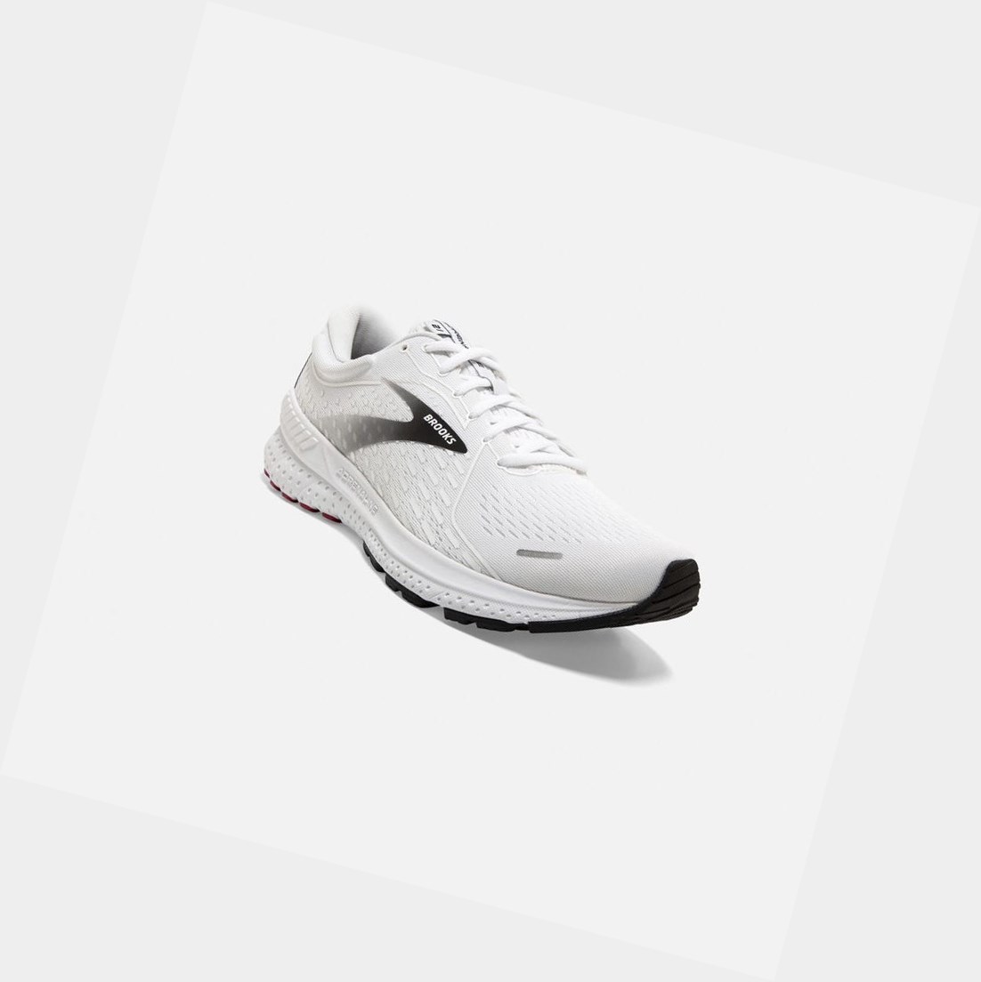 Chaussures Running Route Brooks Adrenaline GTS 21 Homme Blanche Noir Rouge | QUNY94586